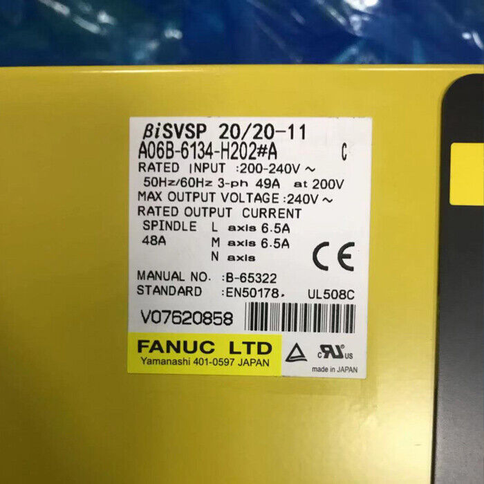 NEW ORIGINAL FANUC SERVO AMPLIFIER A06B-6134-H202#A FREE EXPEDITED SHIPPING DHL / UPS / FedEx