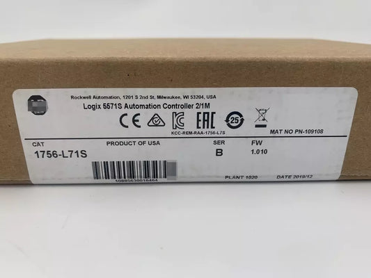 New Sealed Allen Bradley AB 1756-L71S Ser B GuardLogix Automation Controller DHL / UPS / FedEx