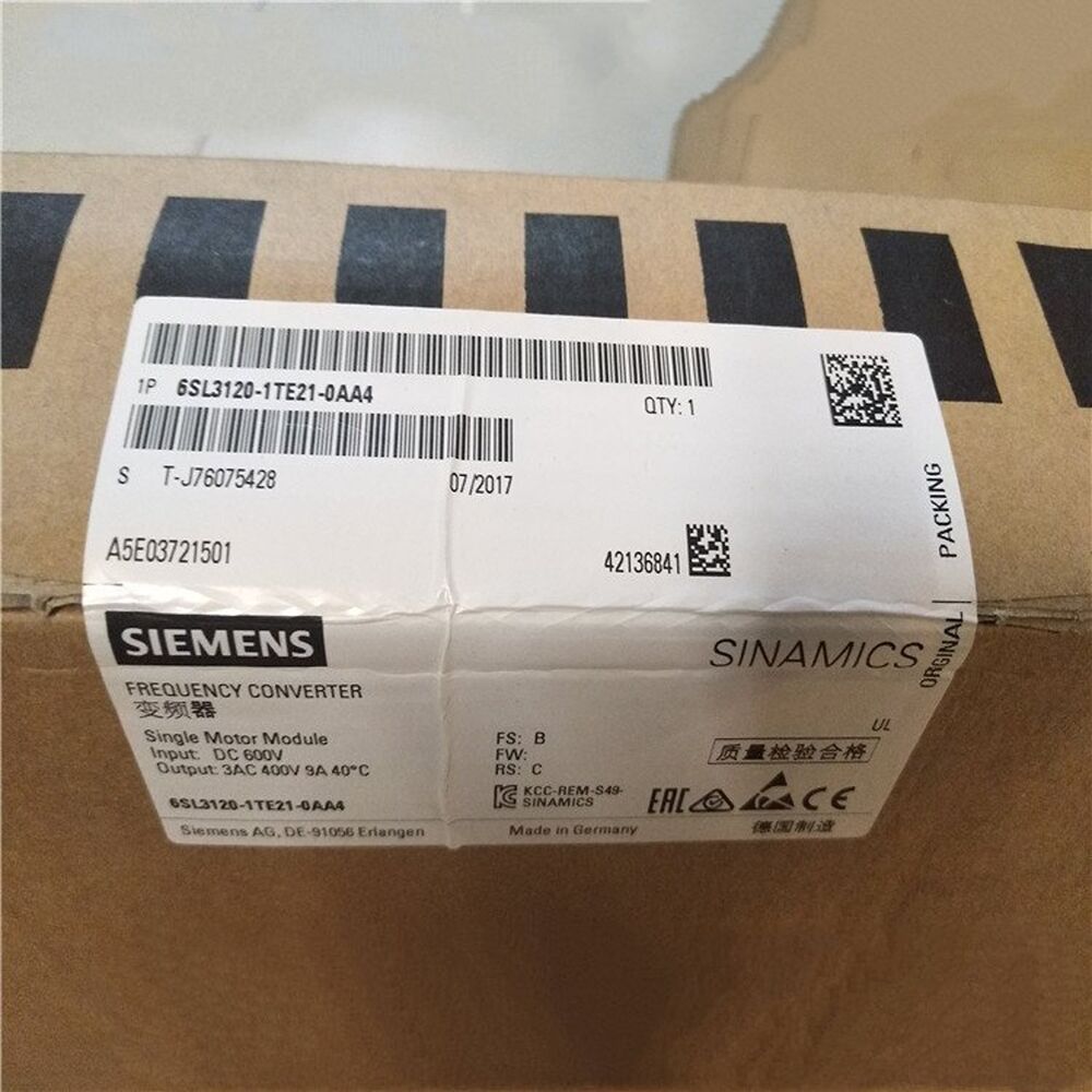 New Siemens 6SL3120-1TE21-0AA4 6SL31201TE210AA4 SINAMICS S120 Double Motor