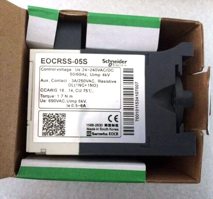 NEW SCHNEIDER EOCR-SS-05S Overload Relay EOCRSS-05S - US Stock DHL / UPS / FedEX