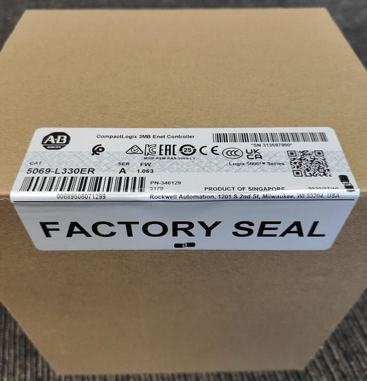 New Sealed Allen Bradley 5069-L330ER CompactLogix 3MB Controller DHL / UPS / FedEx