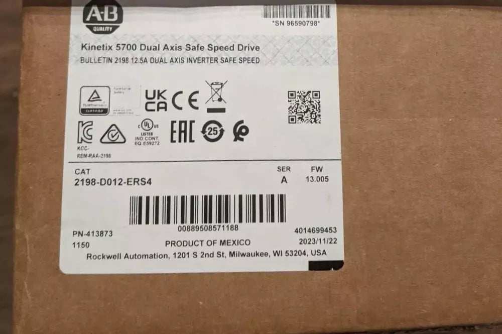 Allen-Bradley 2198-D012-ERS4 Kinetix 5700 dual-axis inverter, safe speed drive DHL / UPS / FedEx