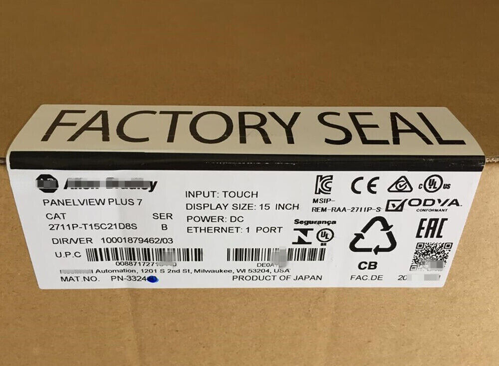 2711P-T15C21D8S For Allen Bradley HMI PanelView Plus 7 Terminal 2711PT15C21D8S Fedex or DHL