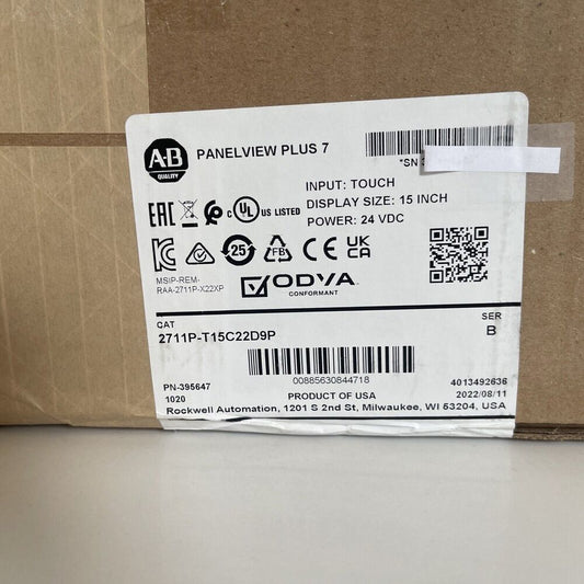 Allen-Bradley Brand New 2711P-T15C22D9P PanelView Plus 7 Graphic Terminal Fedex or DHL