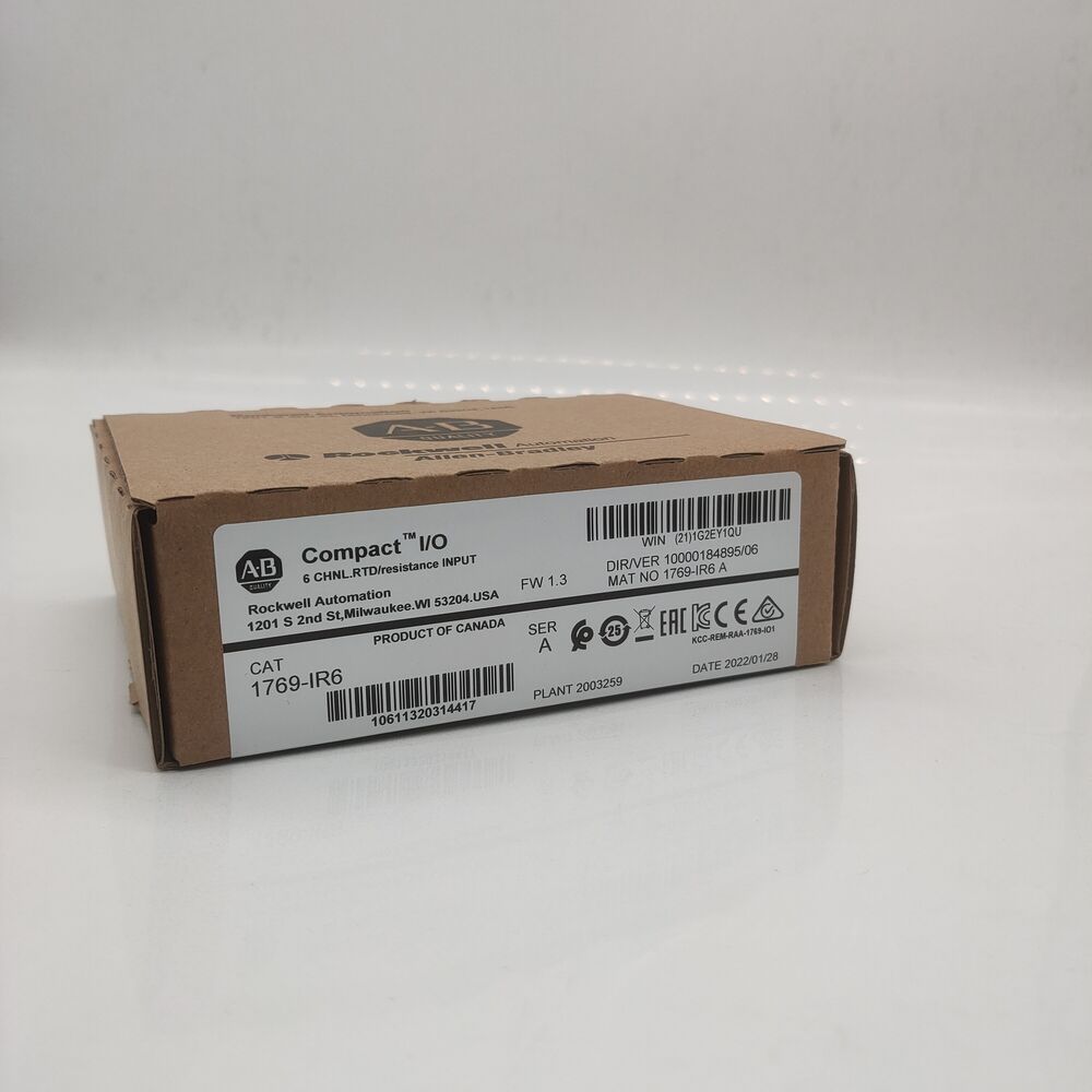 AB 1769-IR6 SER A CompactLogix 6 Pt RTD Module 1769IR6 New Factory Sealed Fedex or DHL