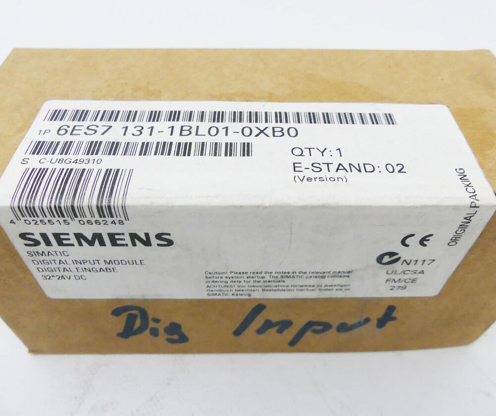 SIEMENS SIMATIC S7 6ES7131-1BL01-0XB0 6ES 7131-1BL01-0XB0 Vers. 02 -sealed-- UPS / Fedex / DHL