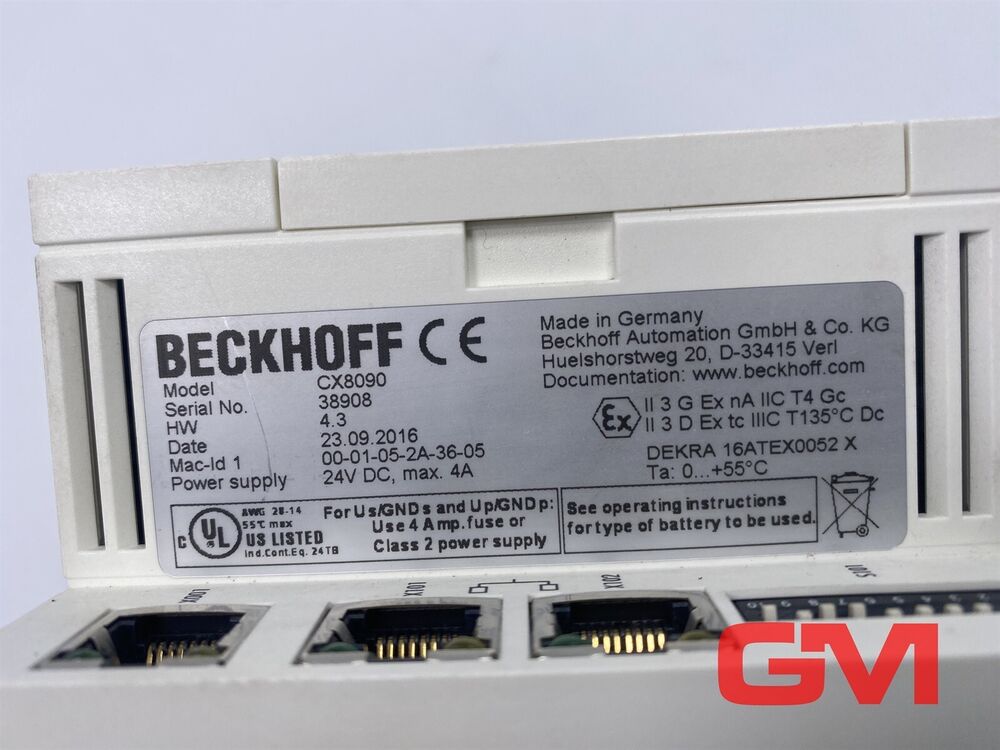 Beckhoff Cpu-Grundmodul CX8090 Embedded-Pc With Ethernet Module Hw 4.3 Unit