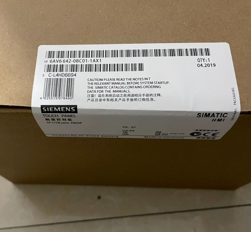 1 PCS New Siemens HMI 6AV6642-0BC01-1AX1 TOUCH PANEL 6AV6642-0BC01-1AX1 UPS / Fedex / DHL