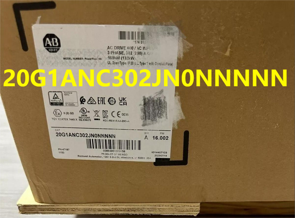 New Allen-Bradley 20G1ANC302JN0NNNNN POWERFLEX755 VFD 160KW 20G1ANC302JN0NNNN DHL / UPS / FedEx