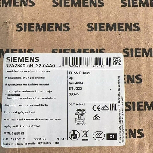 Siemens New in box Molded case circuit breaker 3VA2340-5HL32-0AA0 Fast Shipping UPS / Fedex / DHL