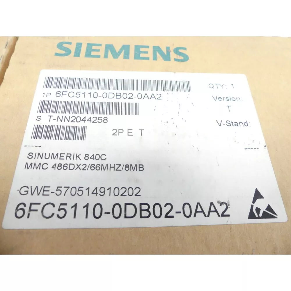 Siemens 6FC5110-0DB02-0AA2 6FC5 110-0DB02-0AA2 840C/840CE MMC-CPU 486DX2