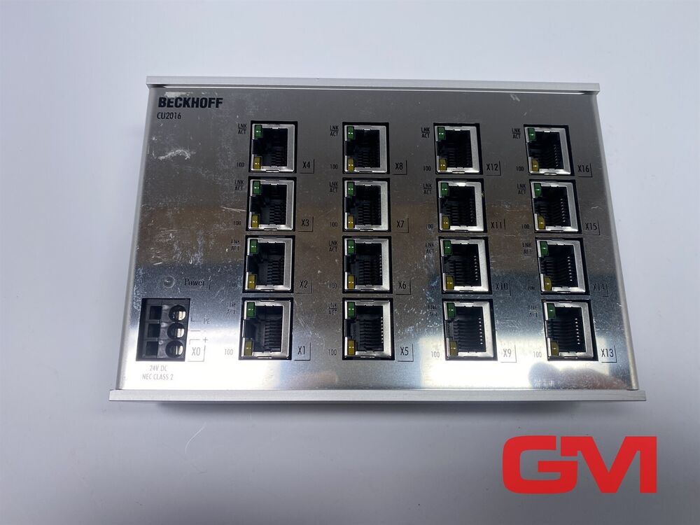 Beckhoff Ethernet Switch CU2016 16-Port 100 Mbit/S 24 V Dc RJ45 Amenity