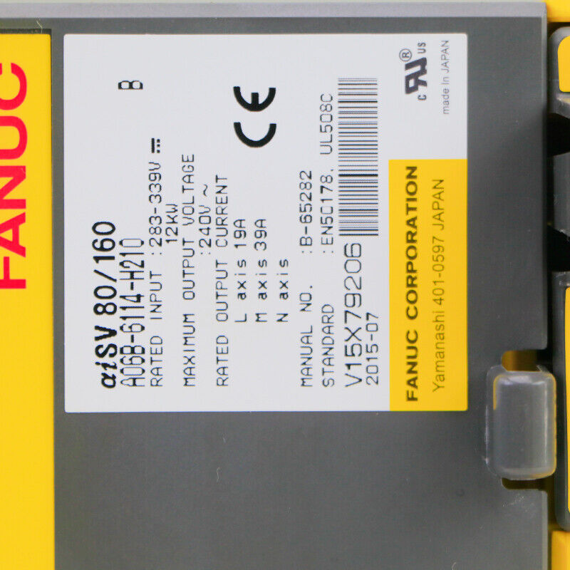 FANUC Servo Drive A06B-6114-H210 Used Condition Tested A06B6114H210 UPS / DHL / Fedex