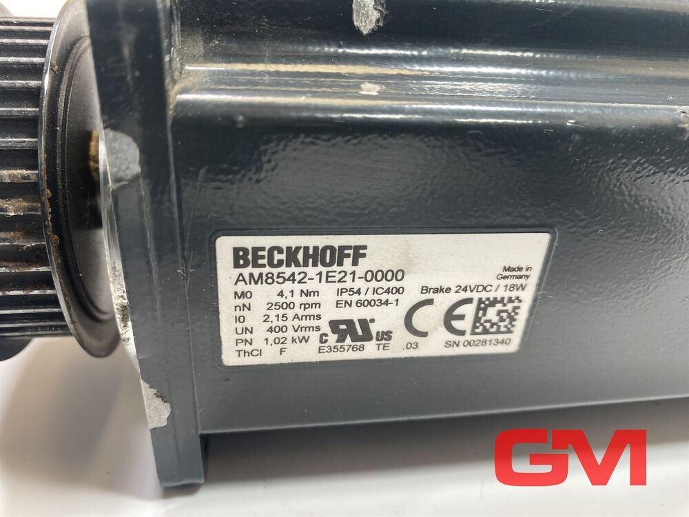 Beckhoff Servo Motor AM8542-1E21-0000 2500rpm 400Vrms 1,02kW 4,1Nm