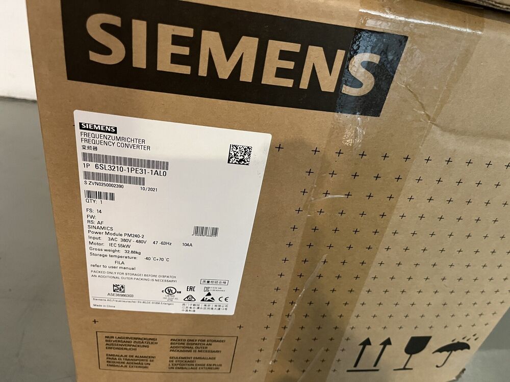 Siemens Power Module Frequency Converter 6SL3210-1PE31-1AL0 New Fast Shipping UPS / Fedex / DHL