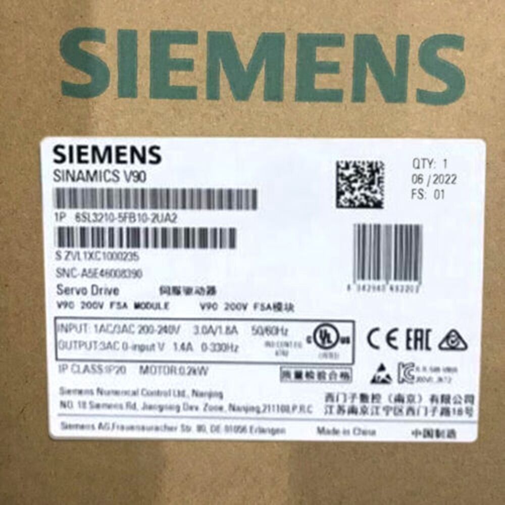 New In Box Siemens 6SL3210-5FB10-2UA2  Fedex or DHL