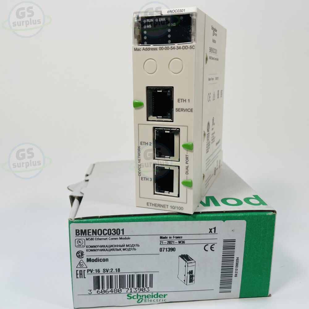 New SCHNEIDER BMENOC0301 M580 Ethernet Communication Module UPS / DHL / Fedex