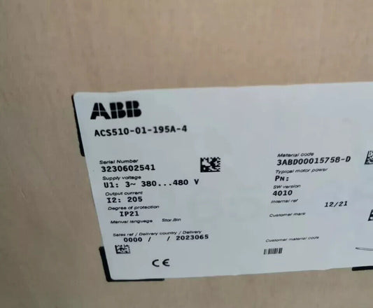 1PCS NEW ACS510-01-195A-4 ABB Frequency Converter ACS510-01-195A-4