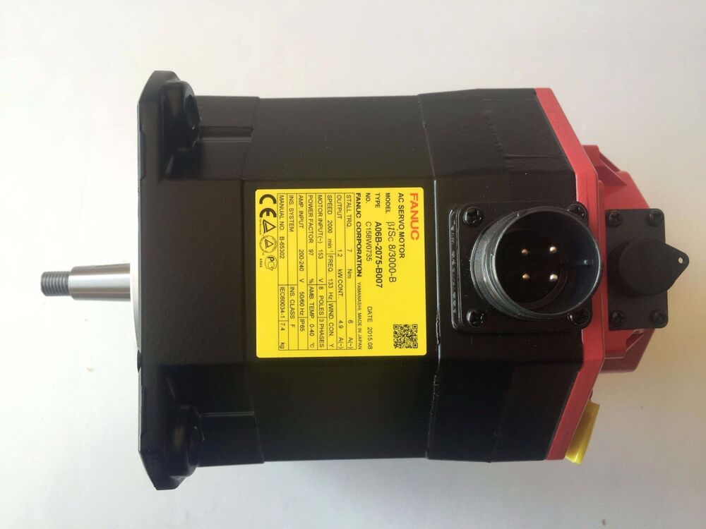 FANUC AC SERVO MOTOR A06B-2075-B007NEW ORIGINAL FREE EXPEDITED SHIPPINGDHL / UPS / FedEx