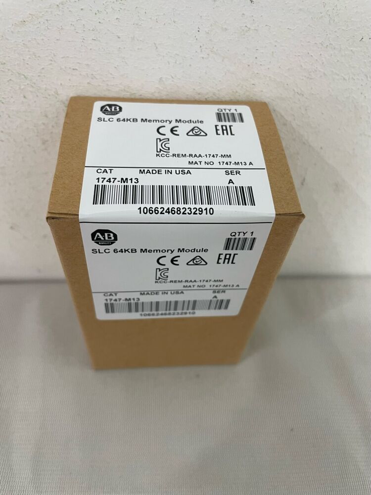 New Factory Sealed AB Allen Bradley 1747-M13 / A SLC 64KB Memory Module 1747M13 DHL / UPS / FedEx