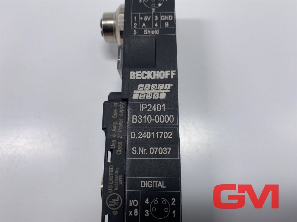 Beckhoff 8-Kanal-Digital I/O IP2401-B310 Digital I/O Profibus 24 V Dc 0,5 A M8