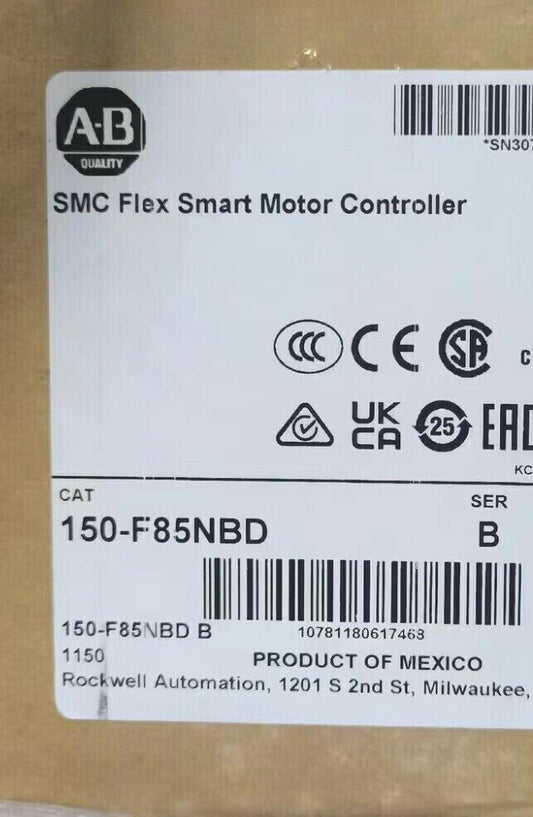 Allen-Bradley 150-F85NBD SMC Flex Smart Motor Controller AB150-F85NBD DHL / UPS / FedEx