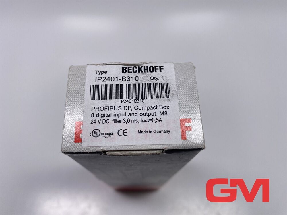 Beckhoff 8-Kanal-Digital I/O IP2401-B310 Digital I/O Profibus 24 V Dc 0,5 A M8