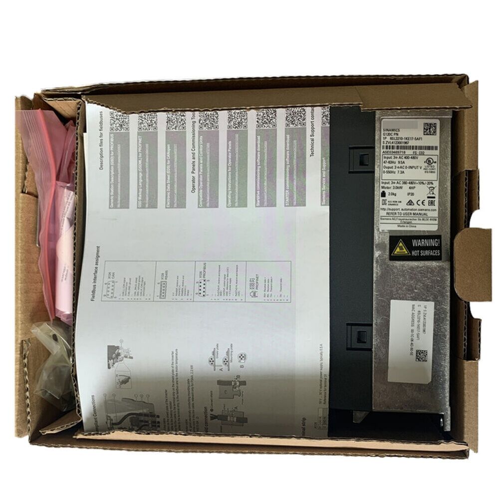 New Siemens 6SL3210-1KE17-5AF1 6SL3 210-1KE17-5AF1 G120C RATED POWER 3,0KW