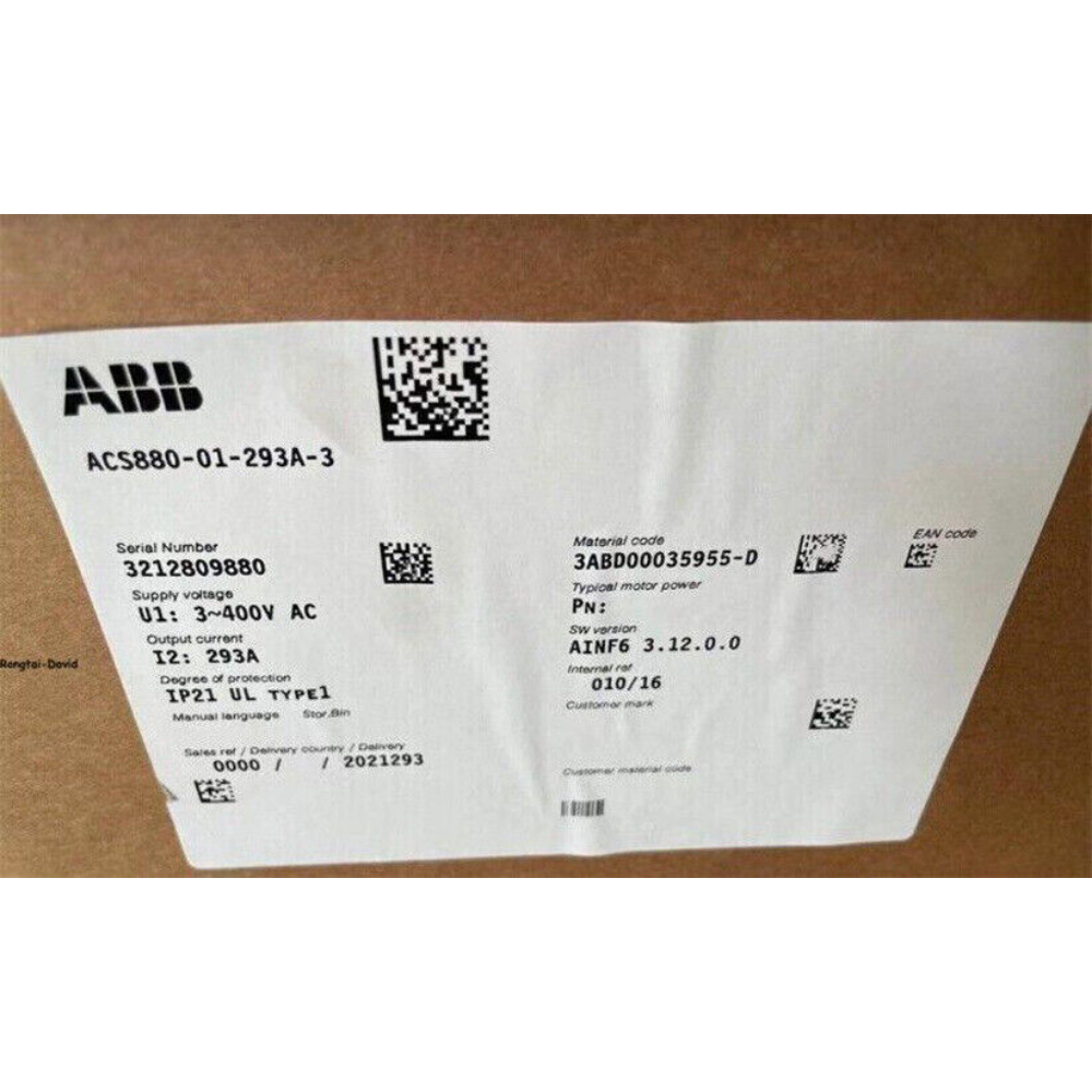 ACS880-01-293A-3 ABB Frequency Converter Brand New in Box