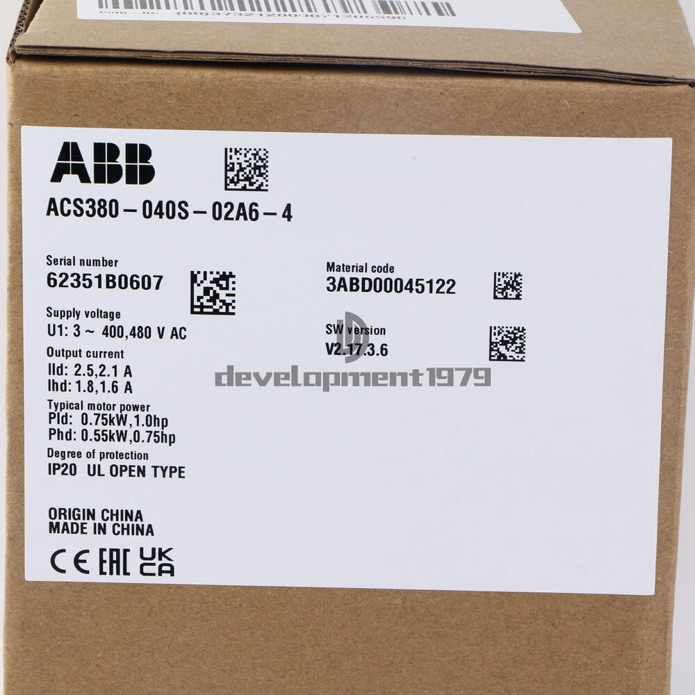 1PCS new ABB inverter ACS380-040S-02A6-4 3P 380-480V 0.75KW