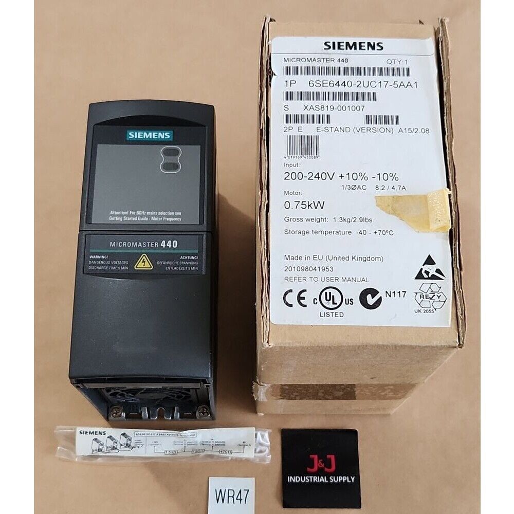 New Siemens MICROMASTER440 without filter 6SE6440-2UC17-5AA1 6SE6 440-2UC17-5AA1