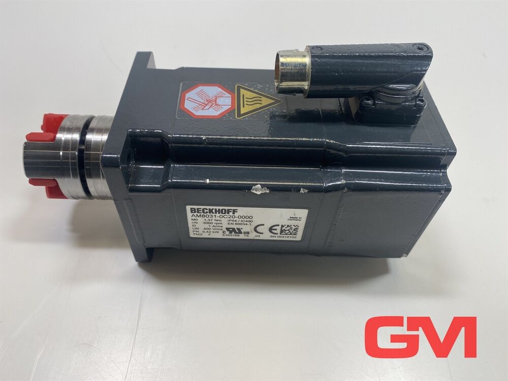 Beckhoff Servo Motor AM8031-0C20-0000 Servo Drive 0,42kW 1,37Nm 300rpm 400Vrms