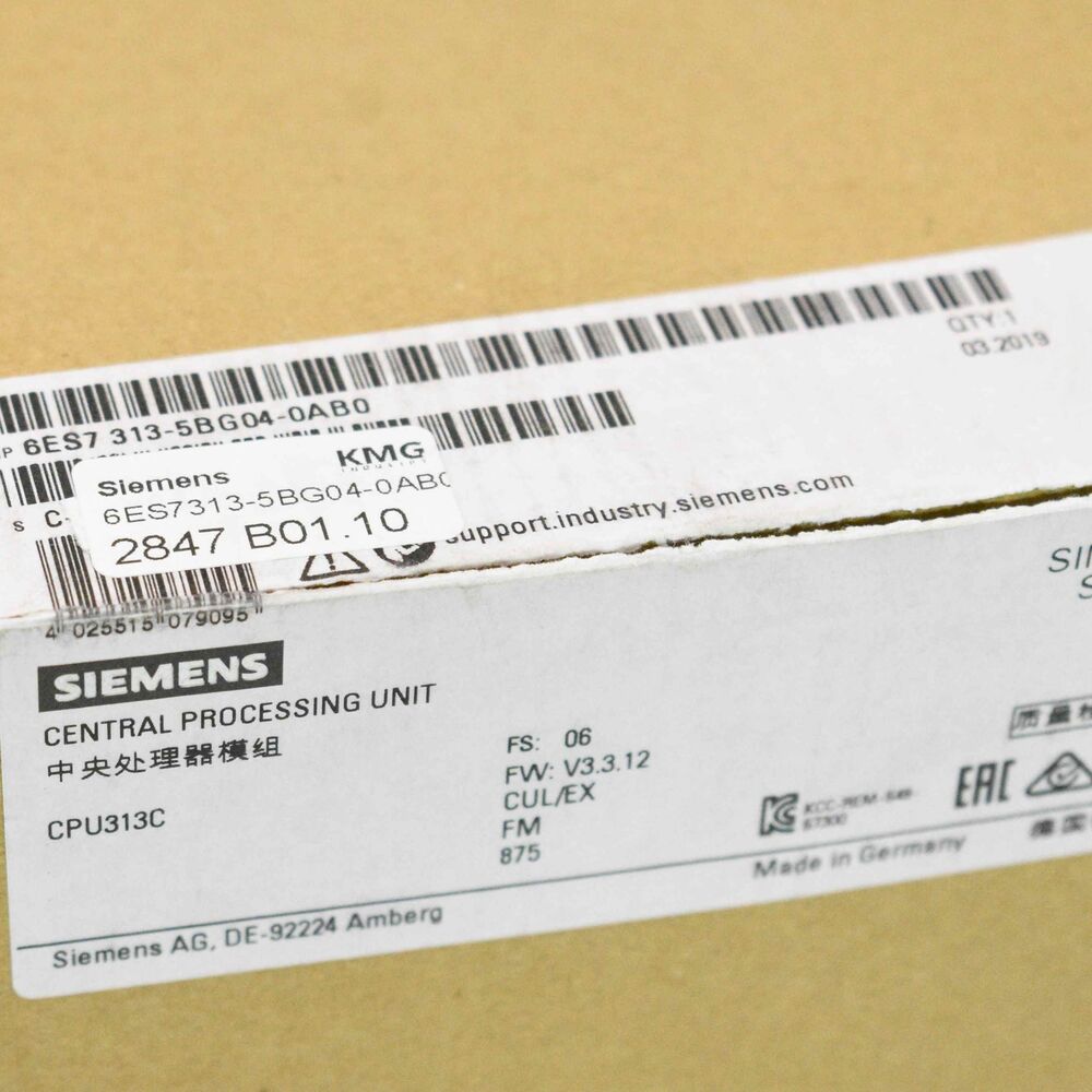 Siemens Simatic CPU 313C 6ES7313-5BG04-0AB0 6ES7 313-5BG04-0AB0 -unsld--