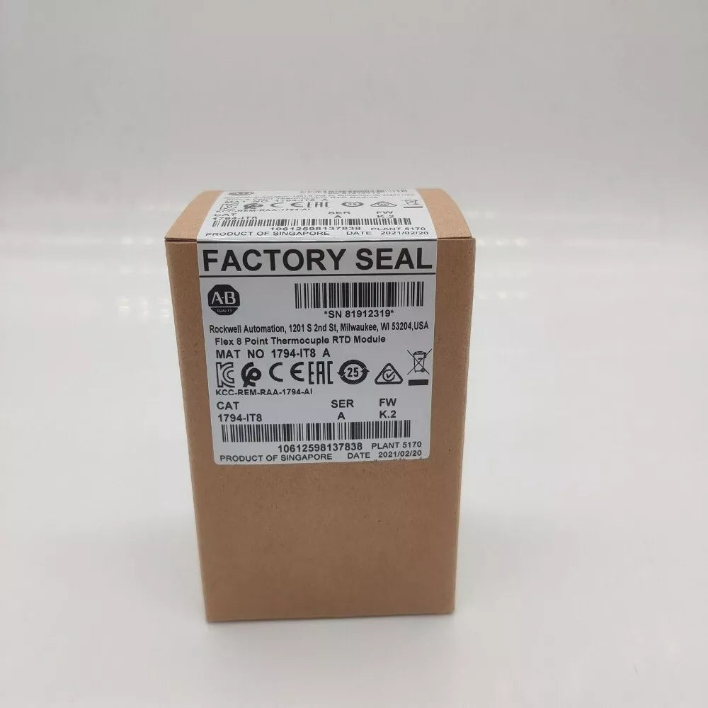 AB 1794-IT8 /A Flex I/O 8 Channel Thermocouple Input Module New Factory Sealed UPS / DHL / Fedex