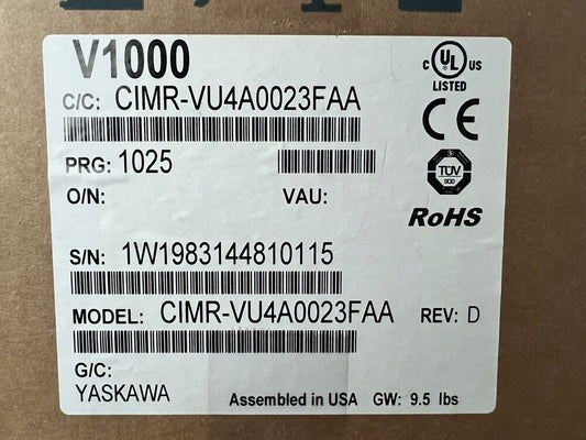 1PC New Yaskawa CIMR-VU4A0023FAA Inverter Expedited Shipping