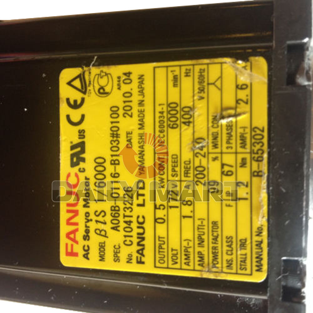 Used Fanuc Motors-AC Servo A06B-0116-B103-0100