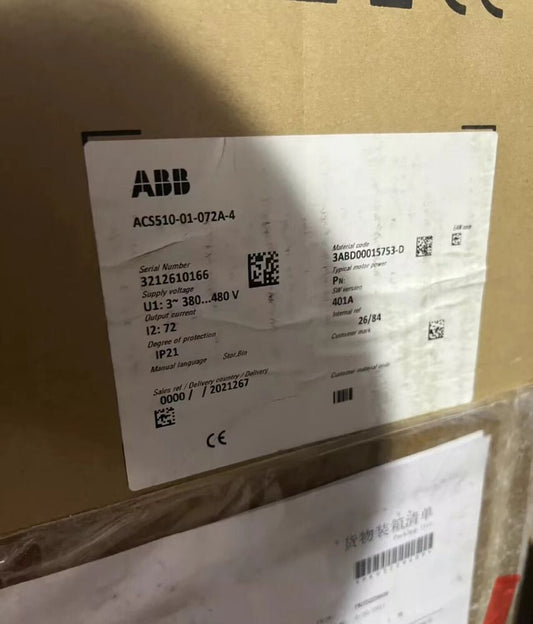 ACS510-01-072A-4 brand new ABB frequency converter with box, free shipping