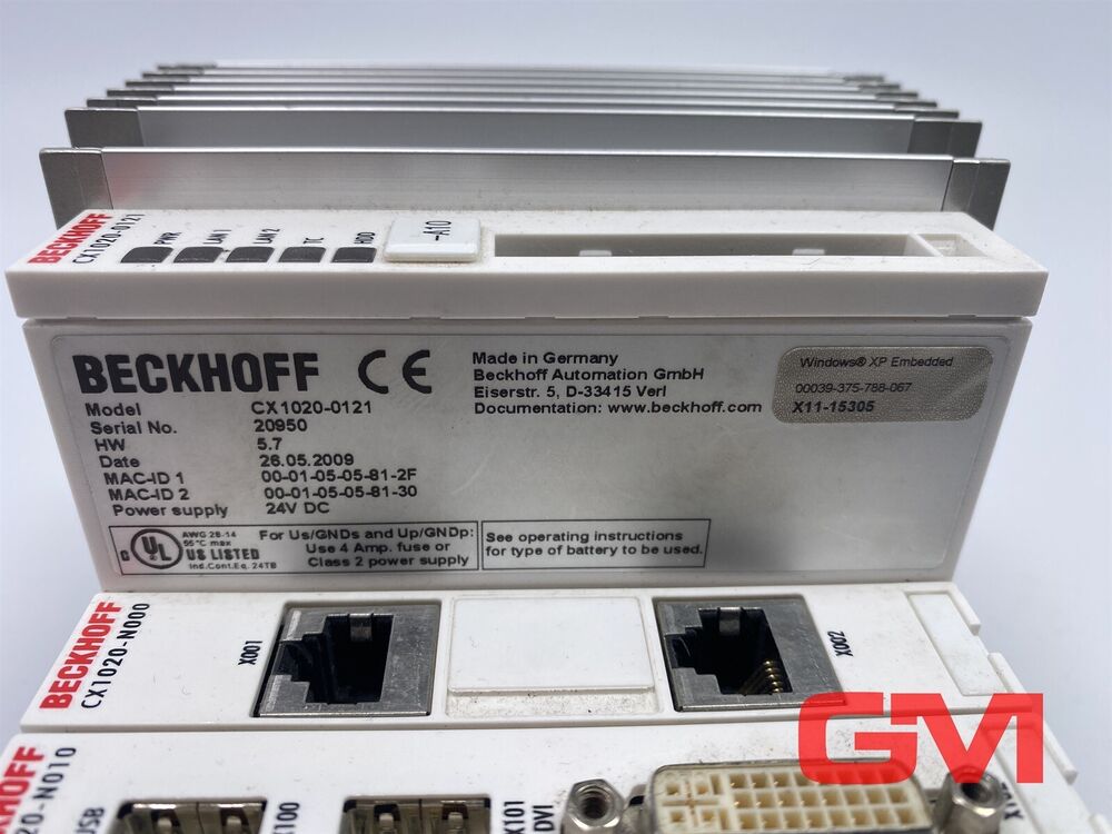 Beckhoff Cpu-Grundmodul CX1020-0121 CPU Unit Hw 5.7+CX1020-N000+CX1020-N010