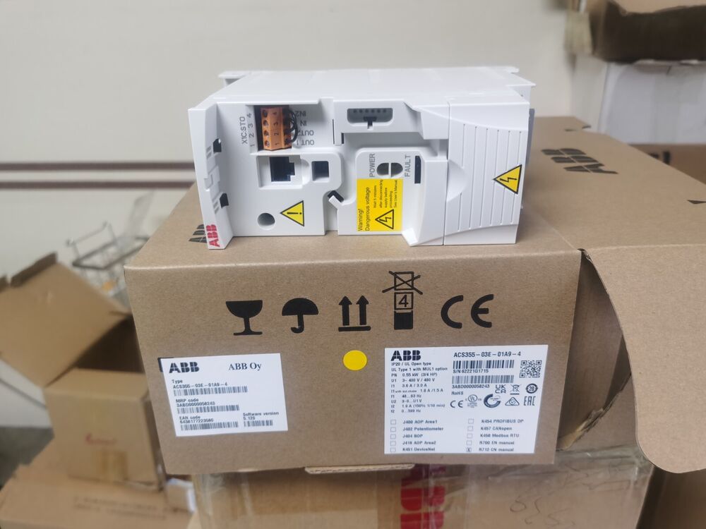 1PC New ABB ACS355-03E-01A9-4 380V 0.55KW Frequency Converter Brand