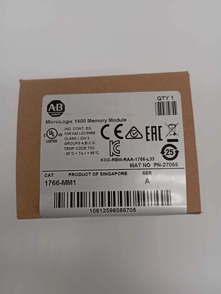 New Sealed Allen Bradley 1766-MM1 Ser B MicroLogix 1400 Memory Module AB 1766MM1 UPS / DHL / Fedex