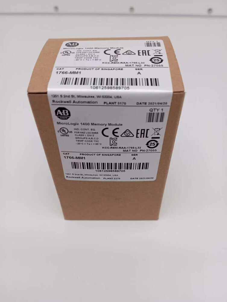 New Sealed Allen Bradley 1766-MM1 Ser B MicroLogix 1400 Memory Module AB 1766MM1 UPS / DHL / Fedex