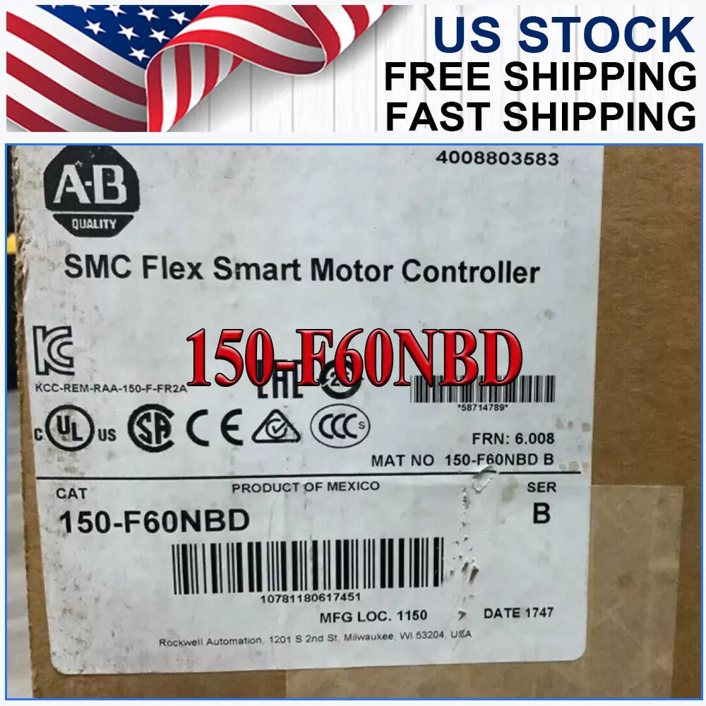 Brand New Allen-Bradley 150-F60NBD SMC Flex Smart Motor Controller DHL / UPS / FedEx