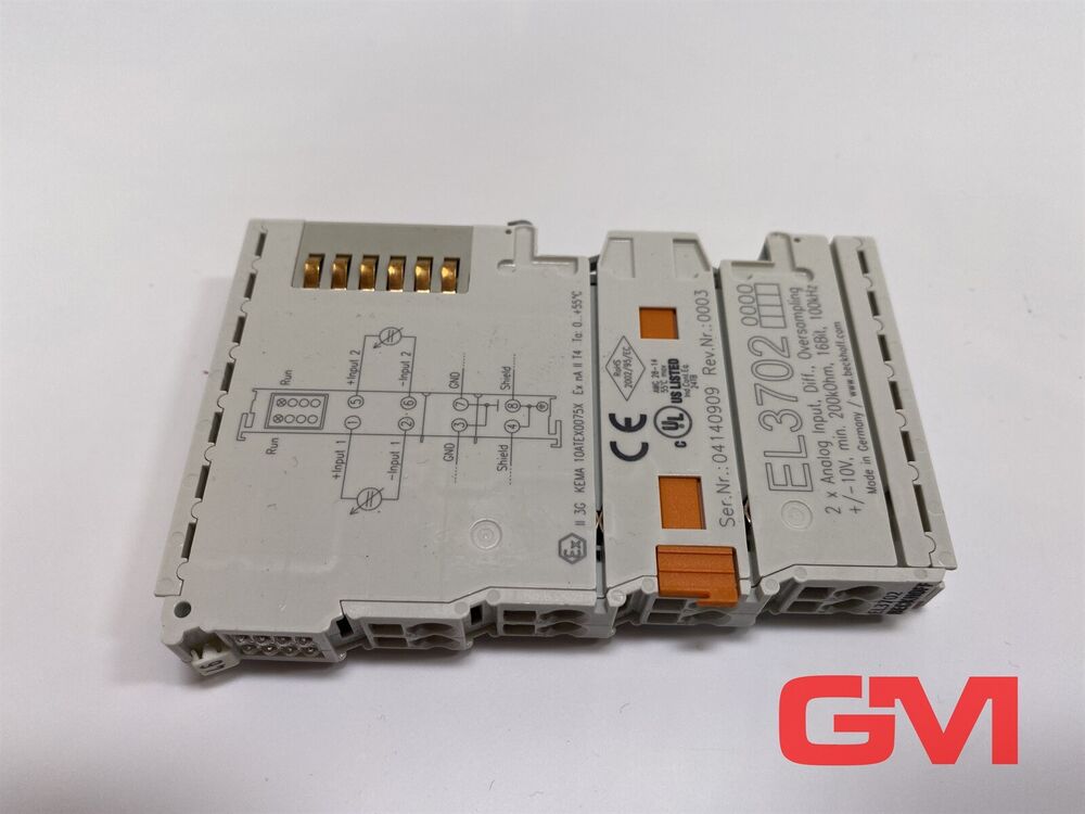 Beckhoff 2 Channel Analog Input EL3702 Module Ethercat Busklemme