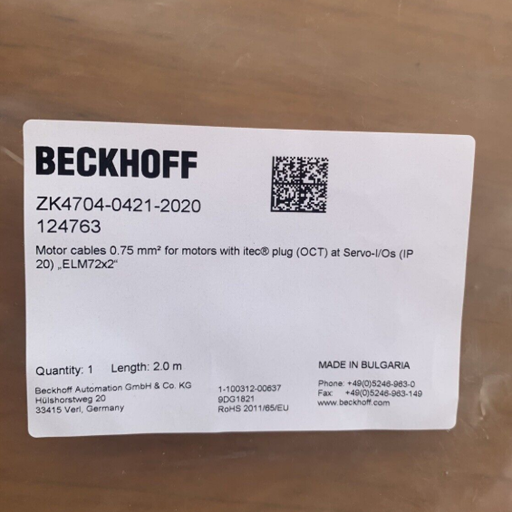 NEW BECKHOFF ZK4704-0421-2020 Servo Motor Cable DHL / UPS / FedEx