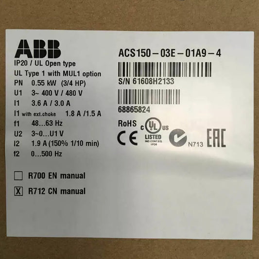 1PC New ABB ACS150-03E-01A9-4 Inverter ACS15003E01A94 Expedited Shipping