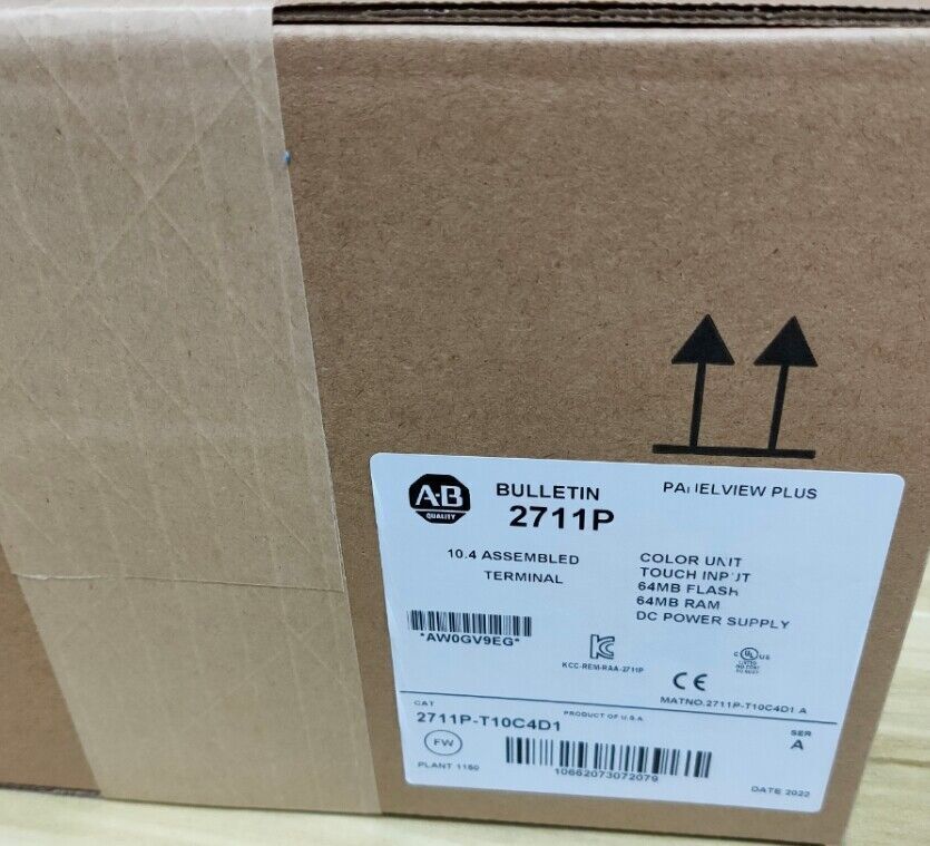 New Sealed Allen-Bradley 2711P-T10C4D1 Plus 10.4" Color HMI PanelView US Fedex or DHL