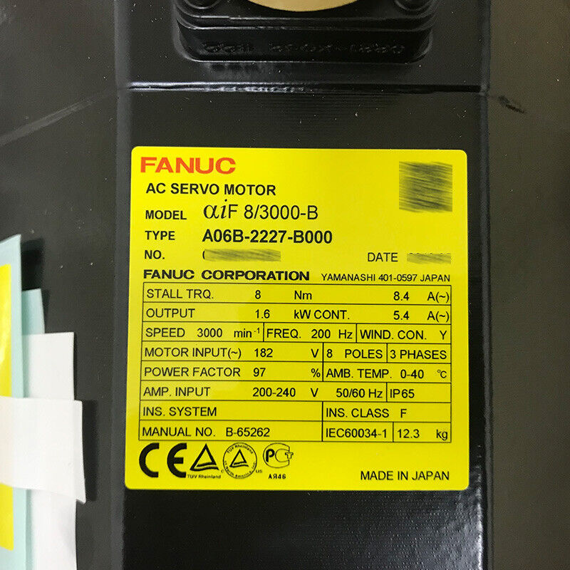 FANUC AC SERVO MOTOR A06B-0227-B000 NEW ORIGINAL FREE EXPEDITED SHIPPING DHL / UPS / FedEx