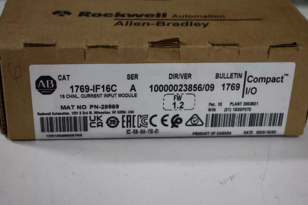 New Allen Bradley 1769-IF16C SER A Compact I/O 16Pt A/I Current Input Module DHL / UPS / FedEx