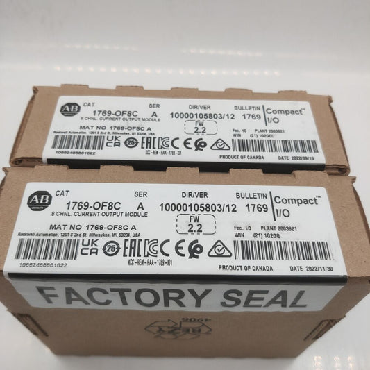 New Allen-Bradley 1769-OF8C Ser A CompactLogix 8 Pt Current Module Sealed DHL / UPS / FedEx