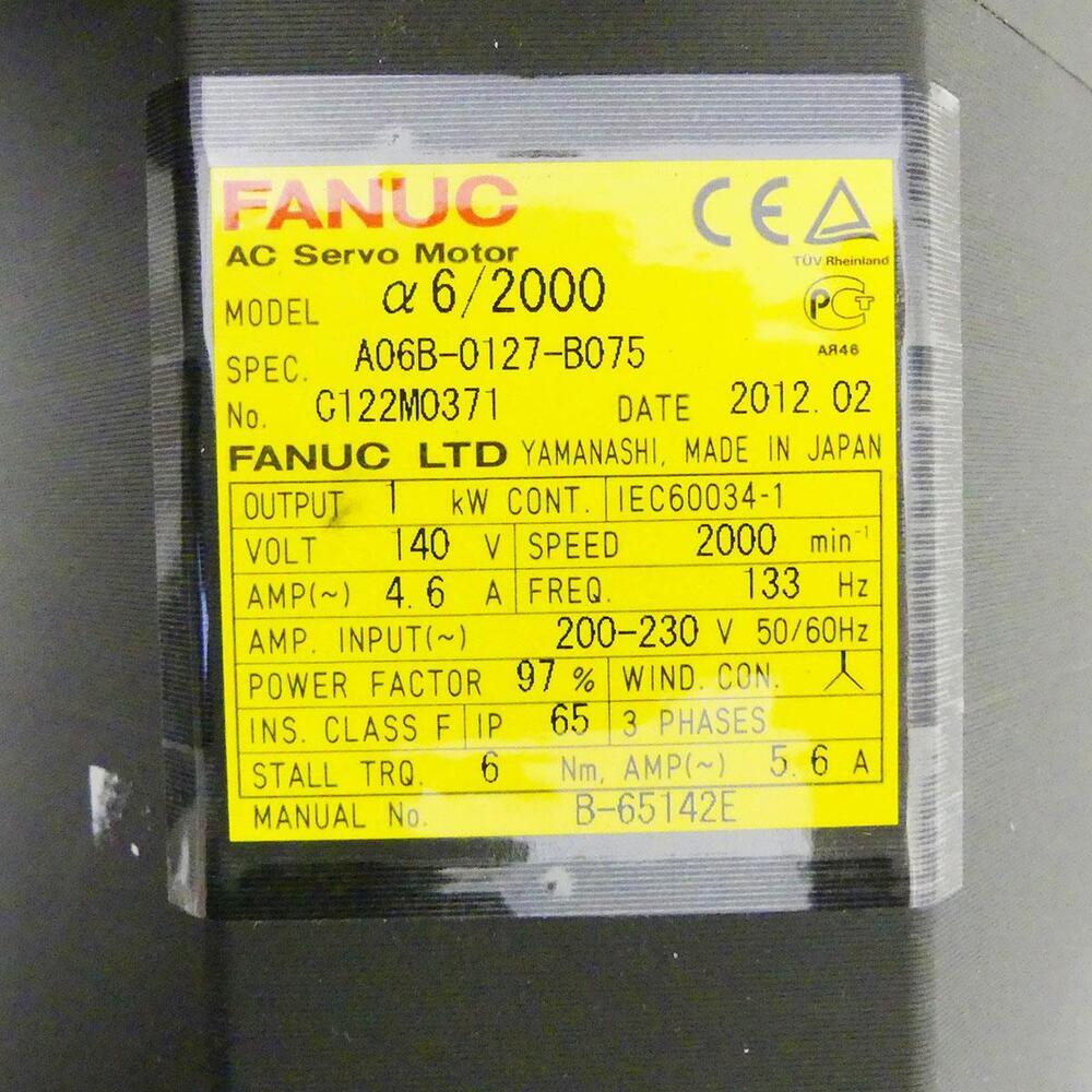 FANUC A06B-0127-B075 AC Servo Motor + A860-0360-V501 Pulsecoder -unused-- UPS / DHL / Fedex